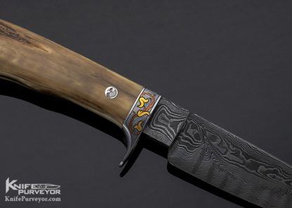 Jerry Fisk Custom Knife Sole Authorship Engraved Mammoth Sendaro Knife Set - Image 4