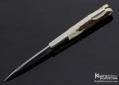 Jess Horn Custom Knife Stag #425 Lockback - Image 6