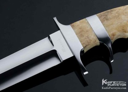 Jim Minnick Custom Knife Fossilized Walrus Subhilt Fighter - Image 3