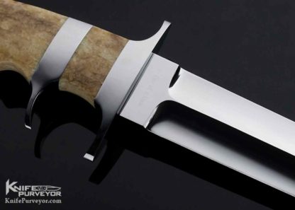 Jim Minnick Custom Knife Fossilized Walrus Subhilt Fighter - Image 5