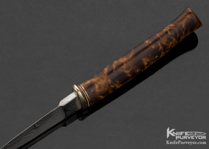 Kay Embertsen Custom Knife Damascus and Maple Wood Hunter - Image 3