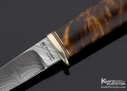 Kay Embertsen Custom Knife Damascus and Maple Wood Hunter - Image 4