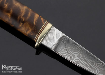 Kay Embertsen Custom Knife Damascus and Maple Wood Hunter - Image 5