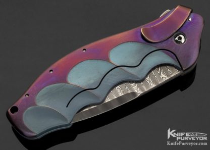 Ken Onion Custom Knife Damascus Lawman Framelock Flipper - Image 3