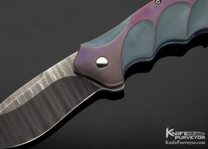 Ken Onion Custom Knife Damascus Lawman Framelock Flipper - Image 2
