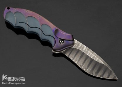 Ken Onion Custom Knife Damascus Lawman Framelock Flipper - Image 4