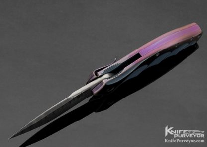 Ken Onion Custom Knife Damascus Lawman Framelock Flipper - Image 6