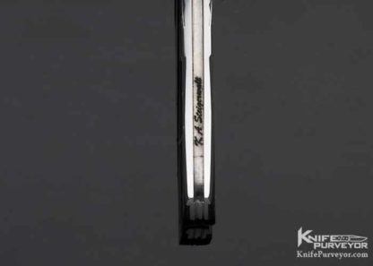 Ken Steigerwalt Custom Knife Damasteel, Pen Shell and 18Kt Gold Lockback - Image 8