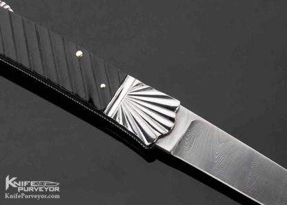 Ken Steigerwalt Custom Knife Fluted Pen Shell and Fluted Bolsters Lockback - Image 5
