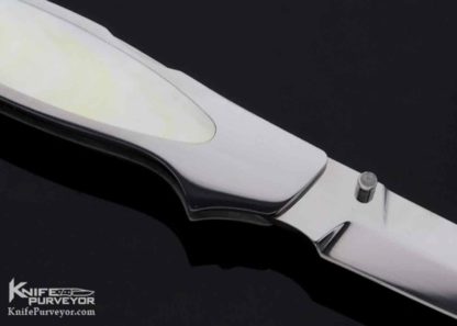 Larry Newton Custom Knife Gold Lip Interframe Front Lock Dagger - Image 5