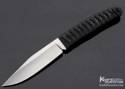 Lucas Burnley Custom Knife Stingray Skin with Japanese Cord Wrapped 10655 Open
