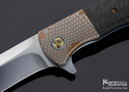 Michael J. Smith Custom Knife Super Conductor & Carbon Fiber Linerlock "Seeker" Flipper - Image 5