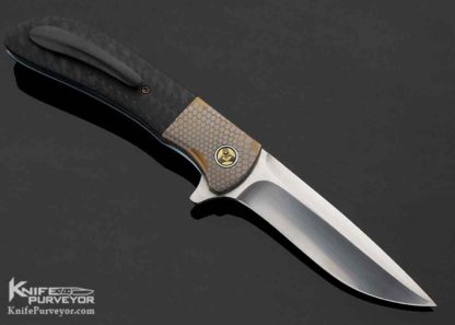 Michael J. Smith Custom Knife Super Conductor & Carbon Fiber Linerlock "Seeker" Flipper - Image 3