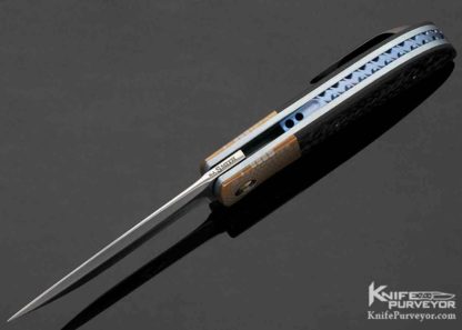 Michael J. Smith Custom Knife Super Conductor & Carbon Fiber Linerlock "Seeker" Flipper - Image 2