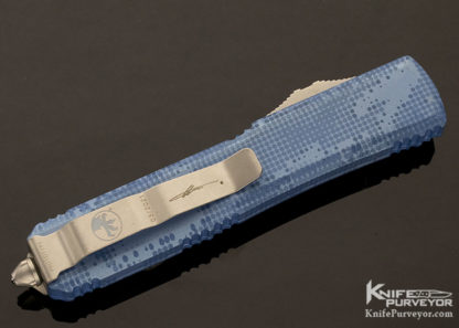 Microtech Custom Knife Ultratech T/E Blue Camo Prototype - Image 5