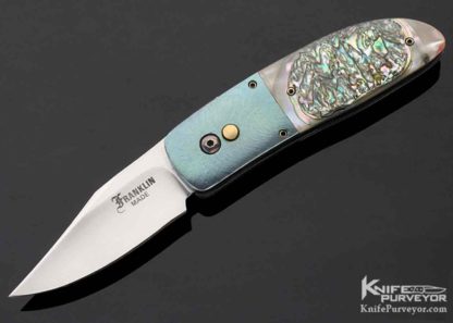 Mike Franklin Custom Knife Abalone Button Lock - Image 7