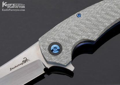 Mike Zscherny Custom Knife Carbon Fiber "Shindgy" Frame Lock Flipper