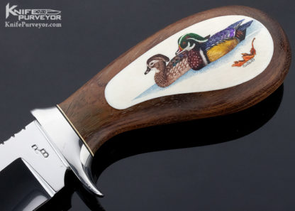 Ray Beers Custom Knife Curtis Scrimshaw Rosewood 10 Year Anniversary Knife - Image 5