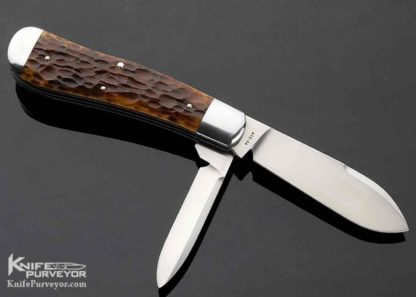 Reese Bose Custom Knife Jigged Bone 2 Blade Dog Leg Jack Slip Joint - Image 5