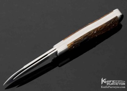 Reese Bose Custom Knife Jigged Bone 2 Blade Dog Leg Jack Slip Joint - Image 2
