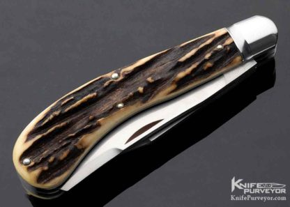 Reese Bose Custom Knife 2 Blade Stag Saddlehorn Slip Joint #2 - Image 3