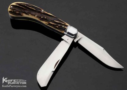 Reese Bose Custom Knife 2 Blade Stag Saddlehorn Slip Joint #2 - Image 2