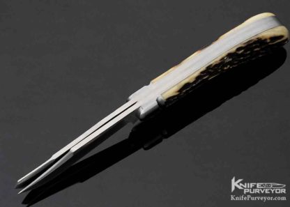 Reese Bose Custom Knife 2 Blade Stag Saddlehorn Slip Joint #2 - Image 6