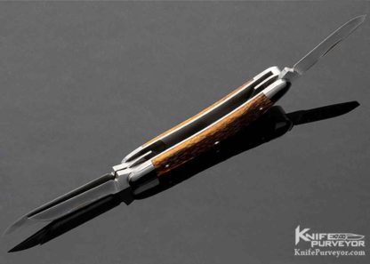 Reese Bose Custom Knife Jigged Bone 3 Blade Sowbelly Slip Joint - Image 5