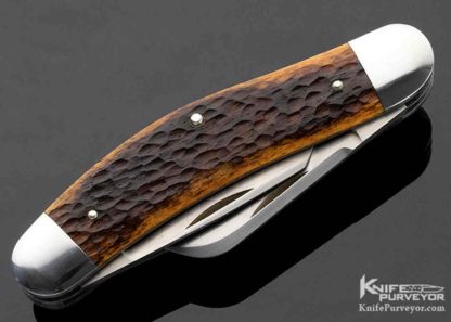 Reese Bose Custom Knife Jigged Bone 3 Blade Sowbelly Slip Joint - Image 4