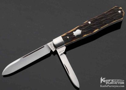 Reese Bose Custom Knife Remington Jigged Bone Coffin Jack Slip Joint #2