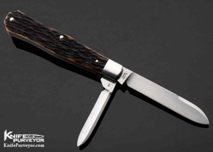 Reese Bose Custom Knife Remington Jigged Bone Coffin Jack Slip Joint #2 - Image 6