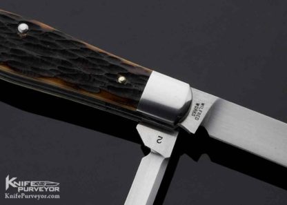 Reese Bose Custom Knife Remington Jigged Bone Coffin Jack Slip Joint #2 - Image 2