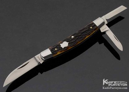 Reese Bose Custom Knife Remington Jigged Bone Congress Slip Joint #1 Open