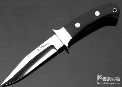 Ricardo Velarde Custom Knife Semi Integral Fighter with Fine Ebony Scales - Image 4