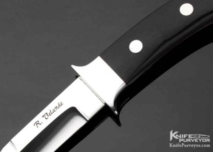 Ricardo Velarde Custom Knife Semi Integral Fighter with Fine Ebony Scales - Image 6