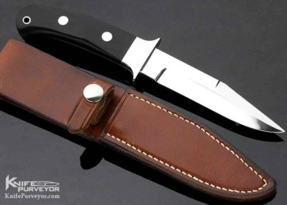 Ricardo Velarde Custom Knife Semi Integral Fighter with Fine Ebony Scales