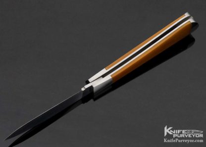Calvin Robinson Custom Knife Double Bolster Micarta Slipjoint - Image 6