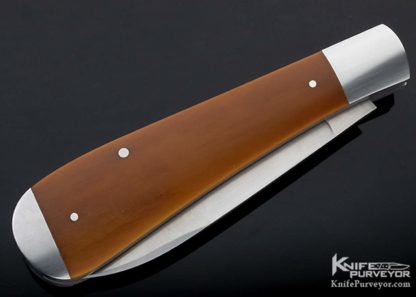 Calvin Robinson Custom Knife Double Bolster Micarta Slipjoint - Image 3