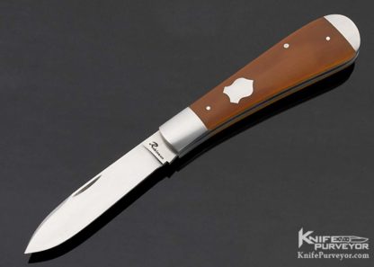 Calvin Robinson Custom Knife Double Bolster Micarta Slipjoint - Image 4