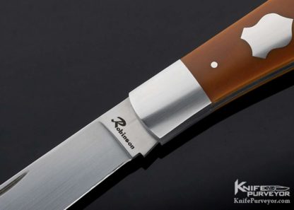 Calvin Robinson Custom Knife Double Bolster Micarta Slipjoint
