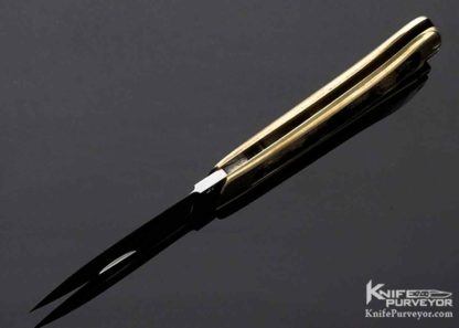 Ron Lake Custom Knife Brass Interframe Cape Buffalo Horn Tail Lock - Image 7