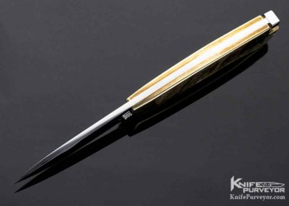 Ron Lake Custom Knife Brass Interframe Cape Buffalo Horn Tail Lock - Image 6