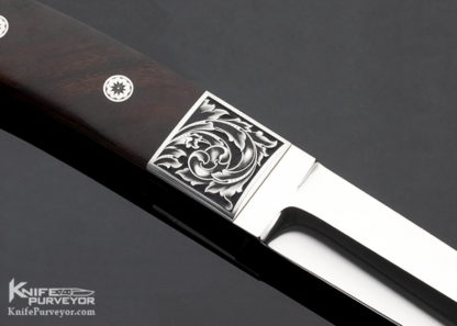 SR Johnson Custom Knife Ironwood Dirk Engraved by Steve Lindsay - Image 4