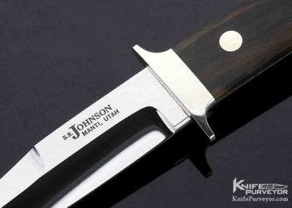 S.R. Johnson Custom Knife Macassar Ebony Gents Chute Knife - Image 5
