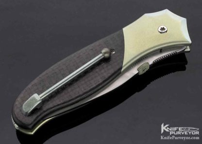 Sal Manaro Custom Knife Deluxe Rush Lightning Strike Carbon Fiber Linerlock - Image 5