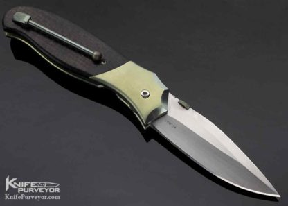 Sal Manaro Custom Knife Deluxe Rush Lightning Strike Carbon Fiber Linerlock - Image 2
