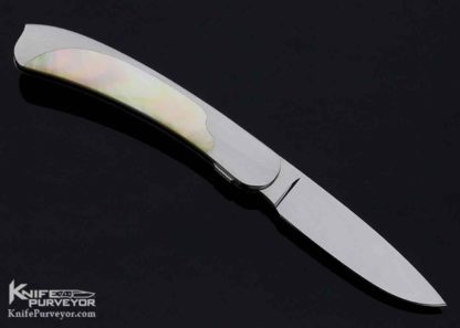Scott Sawby Custom Knife Gold Lip Pearl Self Lock - Image 4