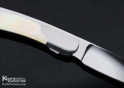 Scott Sawby Custom Knife Gold Lip Pearl Self Lock - Image 5
