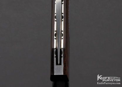 Scott Sawby Custom Knife Ironwood Button Lock Engraved by Shigetoshi Takeuchi - Image 8