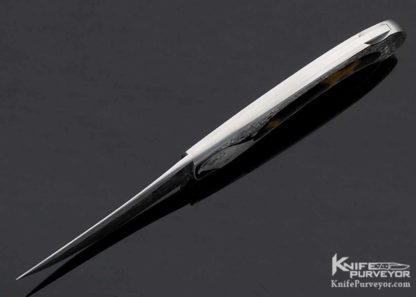 Steve Hoel Custom Knife Amber Interframe Persian Lockback Engraved by G.S. Pedretti - Image 8
